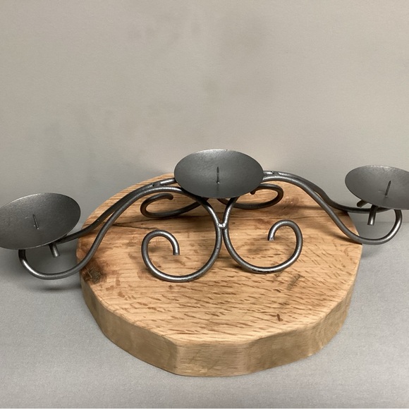 Metal / Iron Crafted Triple Candle Holder - Great Condition - Well Built - Picture 2 of 10